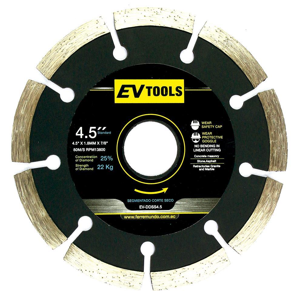 DISCO C/DIAMANTE 4.5X1.8MMX7/8"  SEGM EV/DHINO ACTUAL