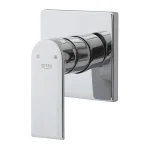 Monomando de ducha Porto mezcladora placa cuadrada de latón cromado | EDESA