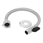 Manguera de 16" Para Inodoro Con Llave Esférica | EDESA