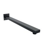 Brazo de Ducha Cuadrado Negro 40cm | EDESA