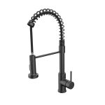 Livorno Monomando Para Cocina Con Duchador Negro | EDESA