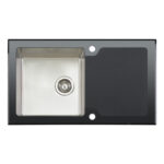 Fregadero De Cocina 2PZ, 1 Escurridero Negro Reversible | F.V. - AREA ANDINA S.A